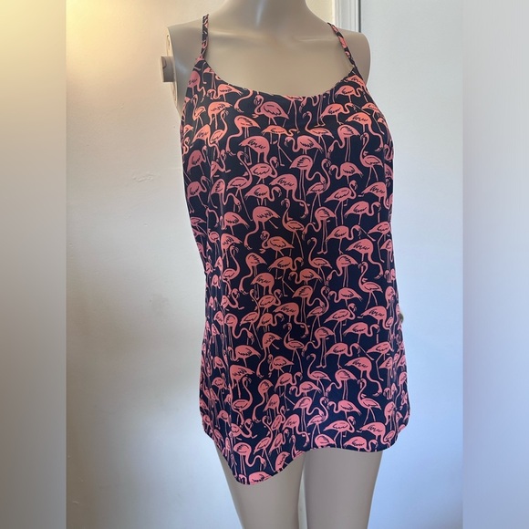 J crew flamingo print blouse size4 - Picture 1 of 9